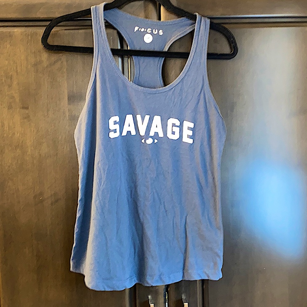 Focus racerback cotton graphic tank